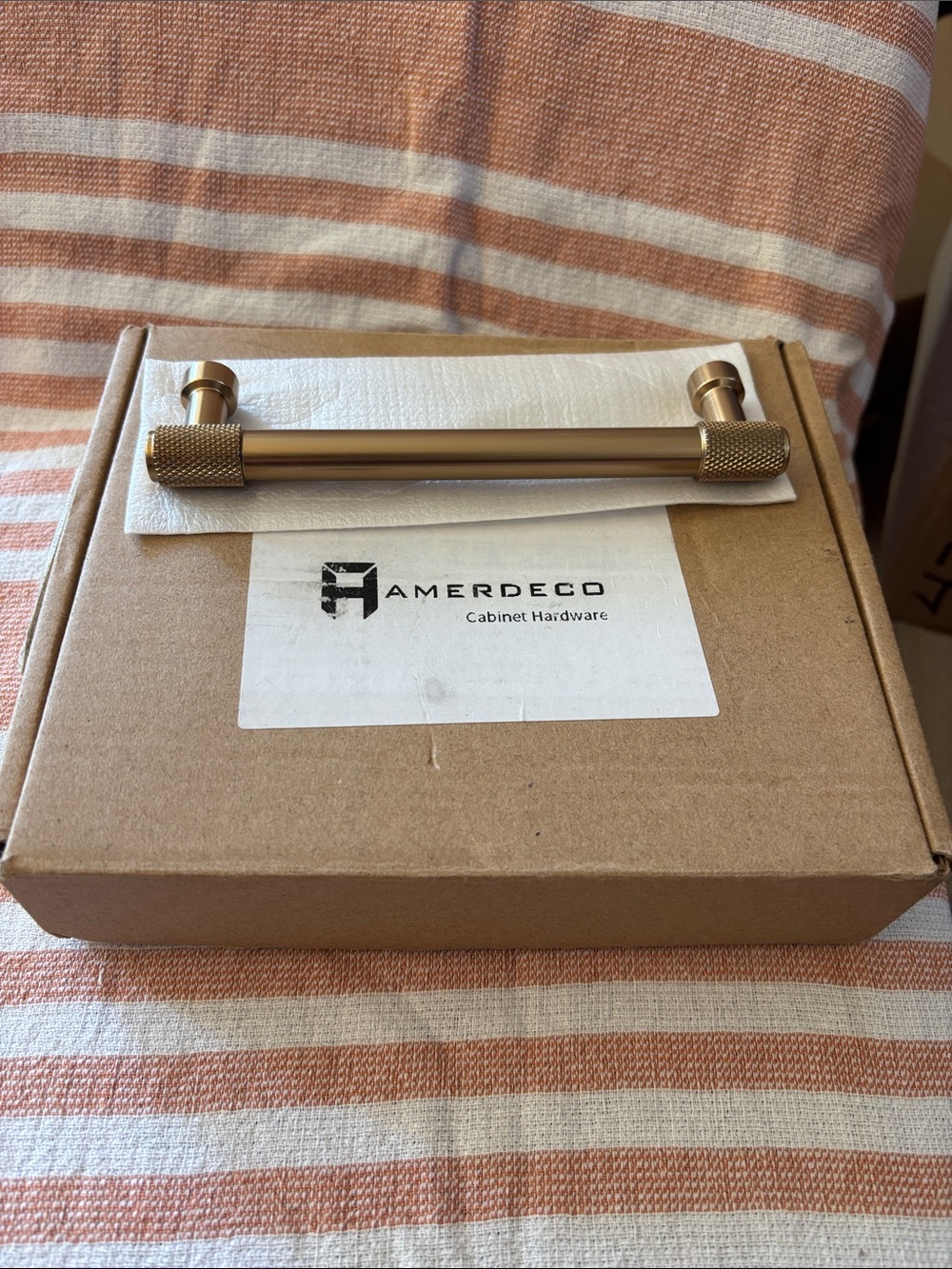 Amerdeco Antique Champagne Bronze Drawer Pull - Modern Bar Handle (set of 10)